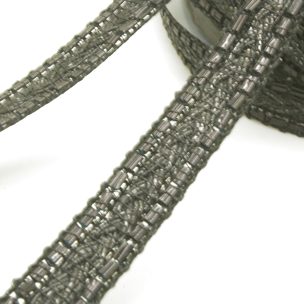 BLACK PLAIT METALLIC TRIM - sarahi.NYC