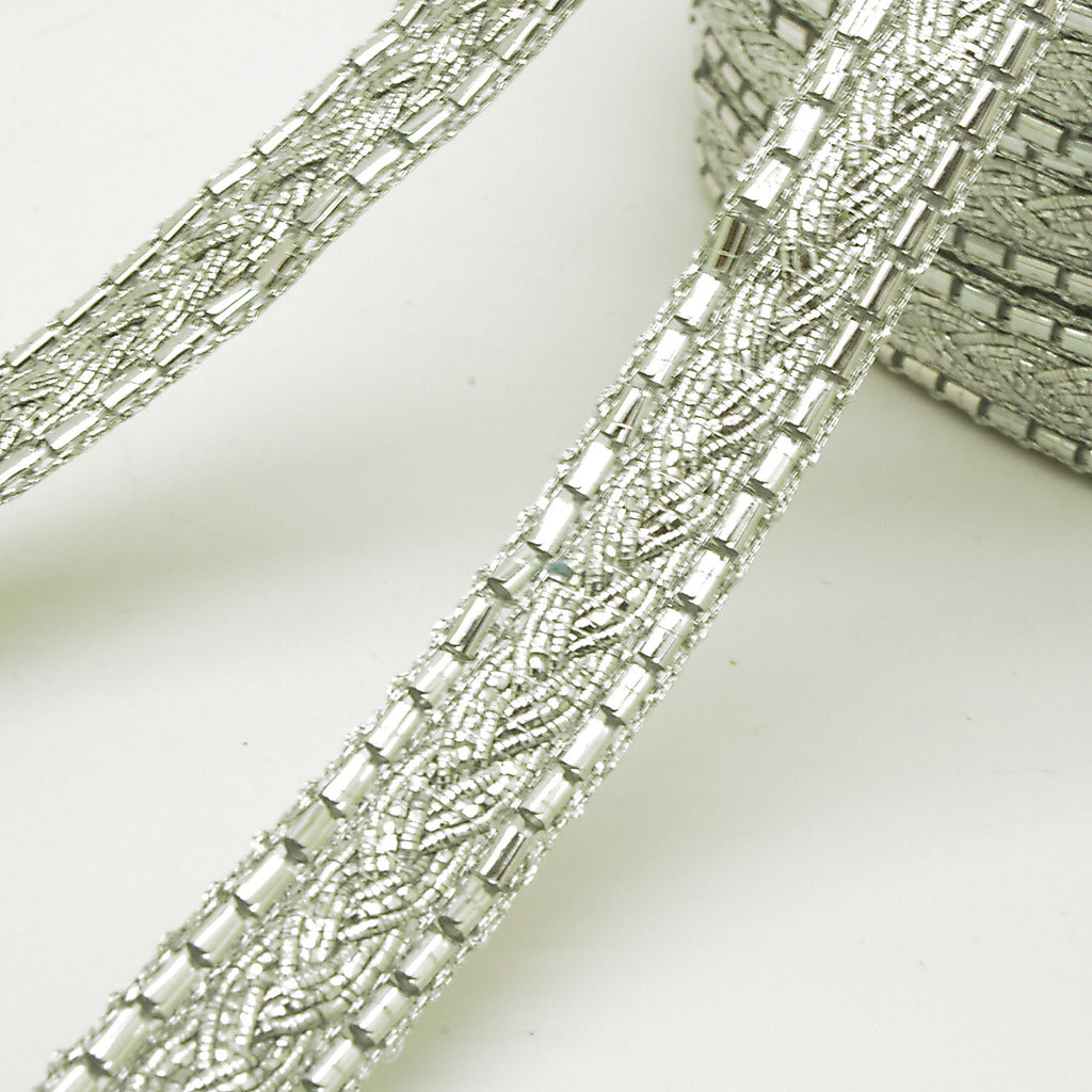 SILVER PLAIT METALLIC TRIM