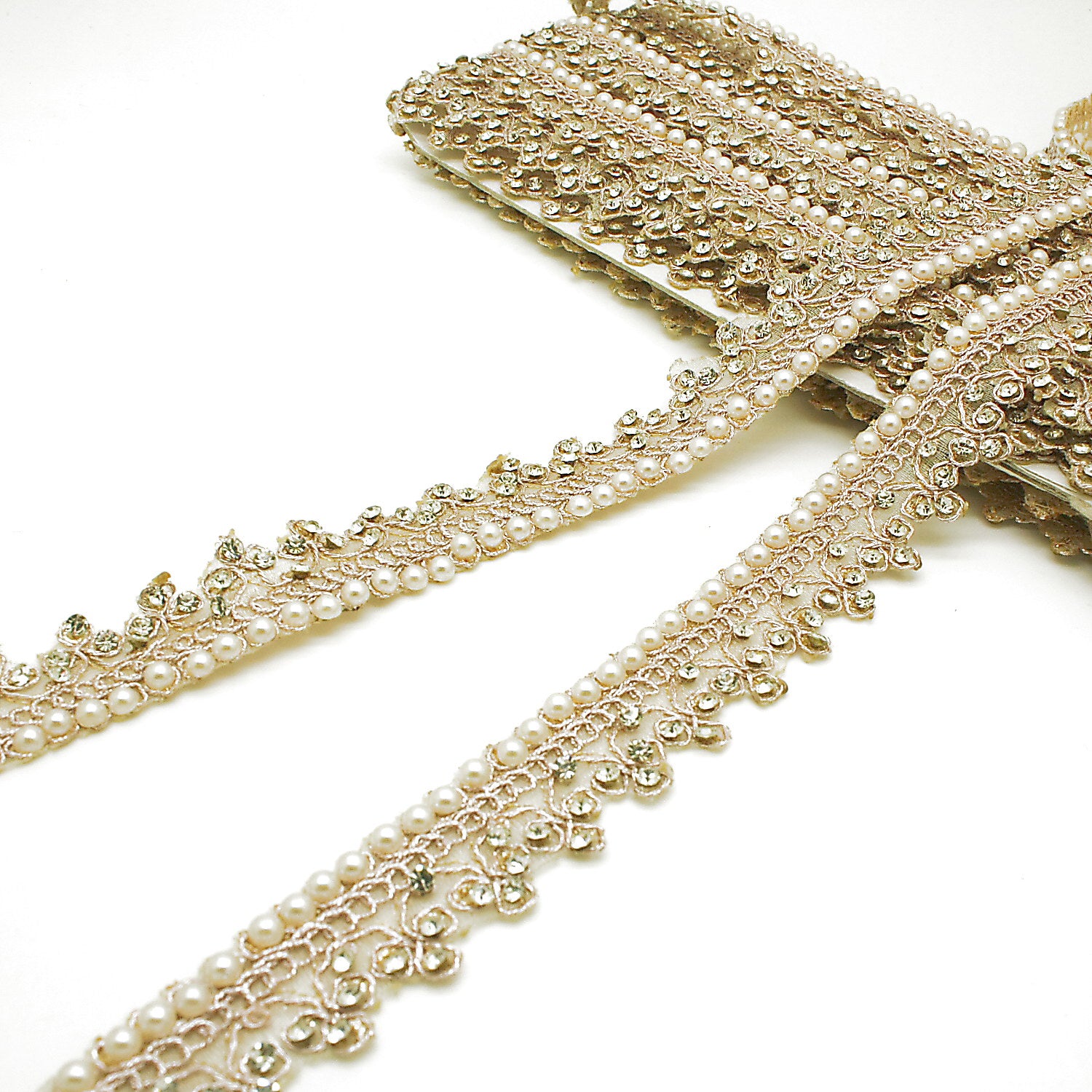 GOLD PEARL STONE TRIM - sarahi.NYC