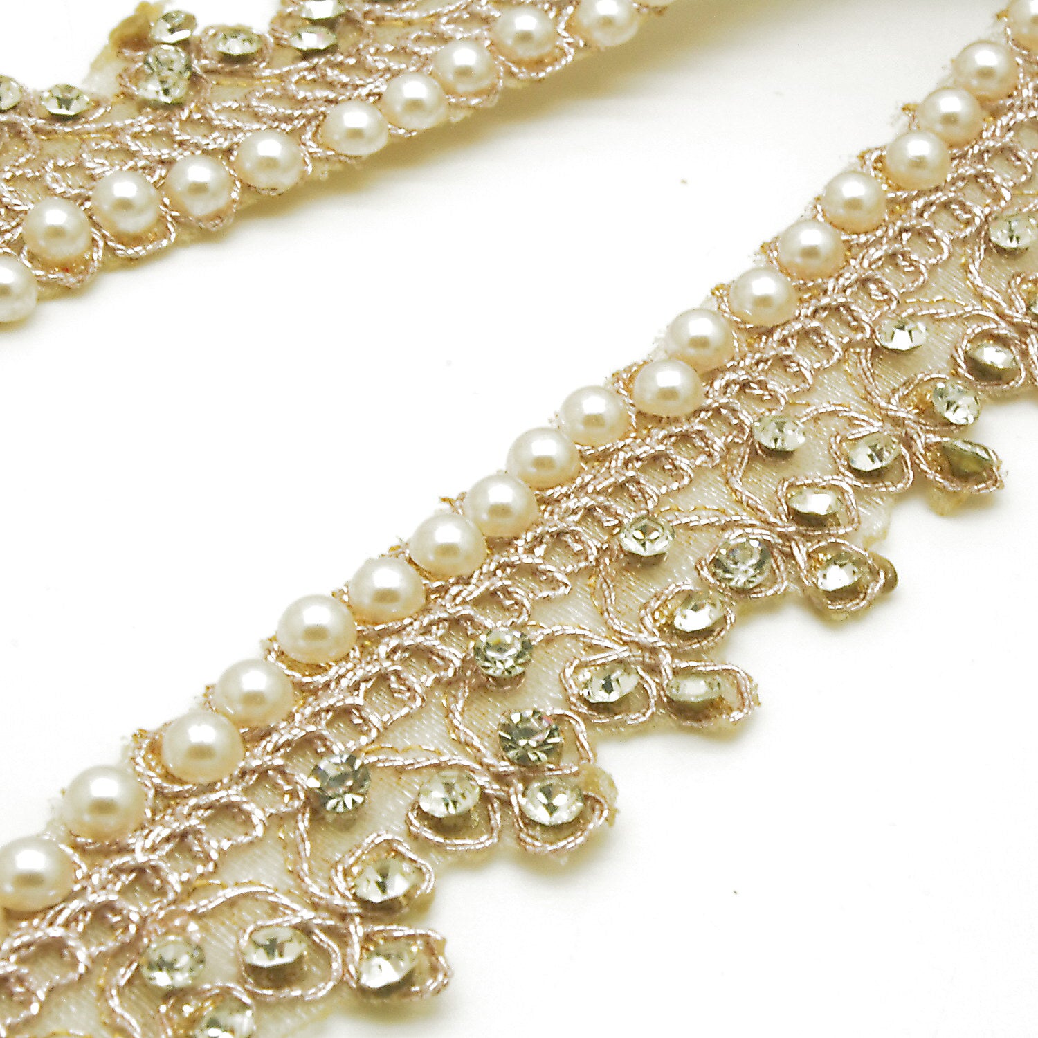 GOLD PEARL STONE TRIM - sarahi.NYC