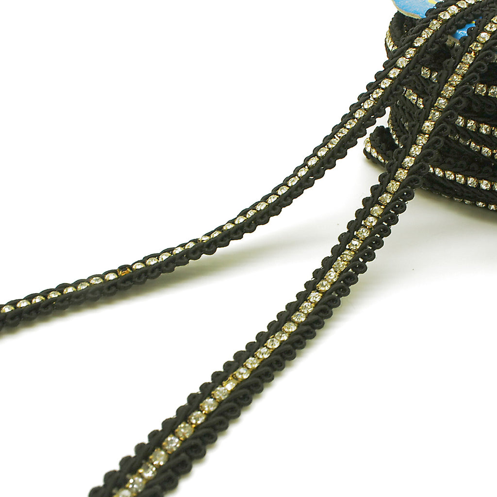 BLACK BEADED EDGING TRIM - sarahi.NYC