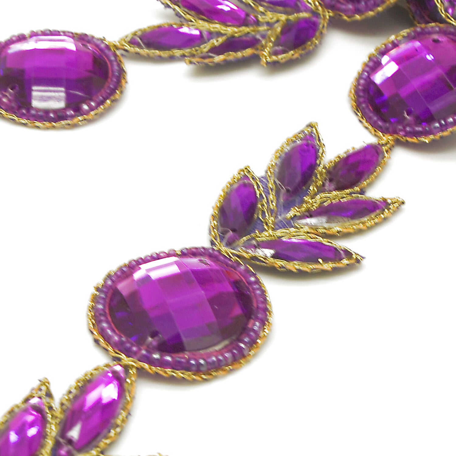 PURPLE RHINESTONE TRIM - sarahi.NYC