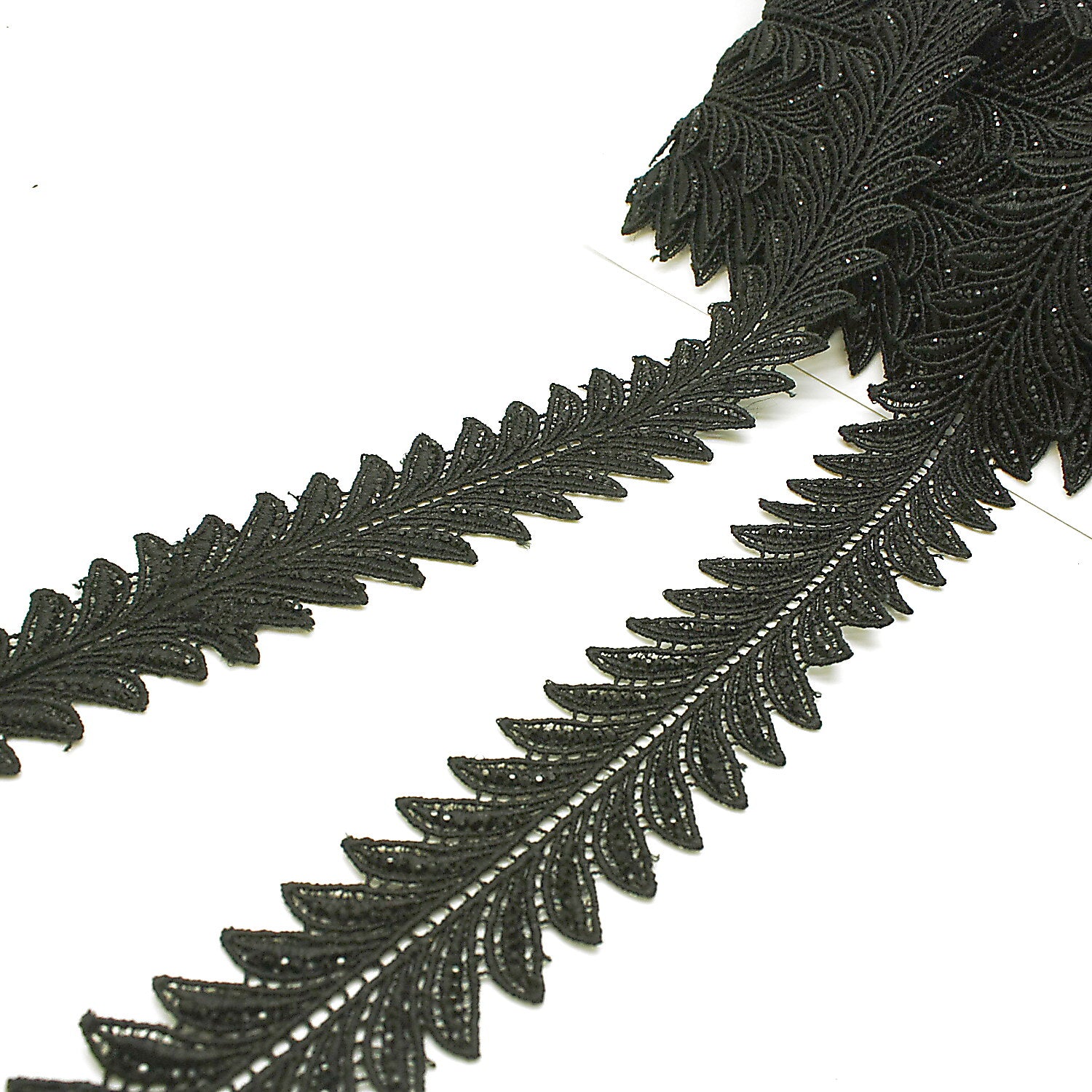 BLACK RHINESTONE RIBBON TRIM - sarahi.NYC