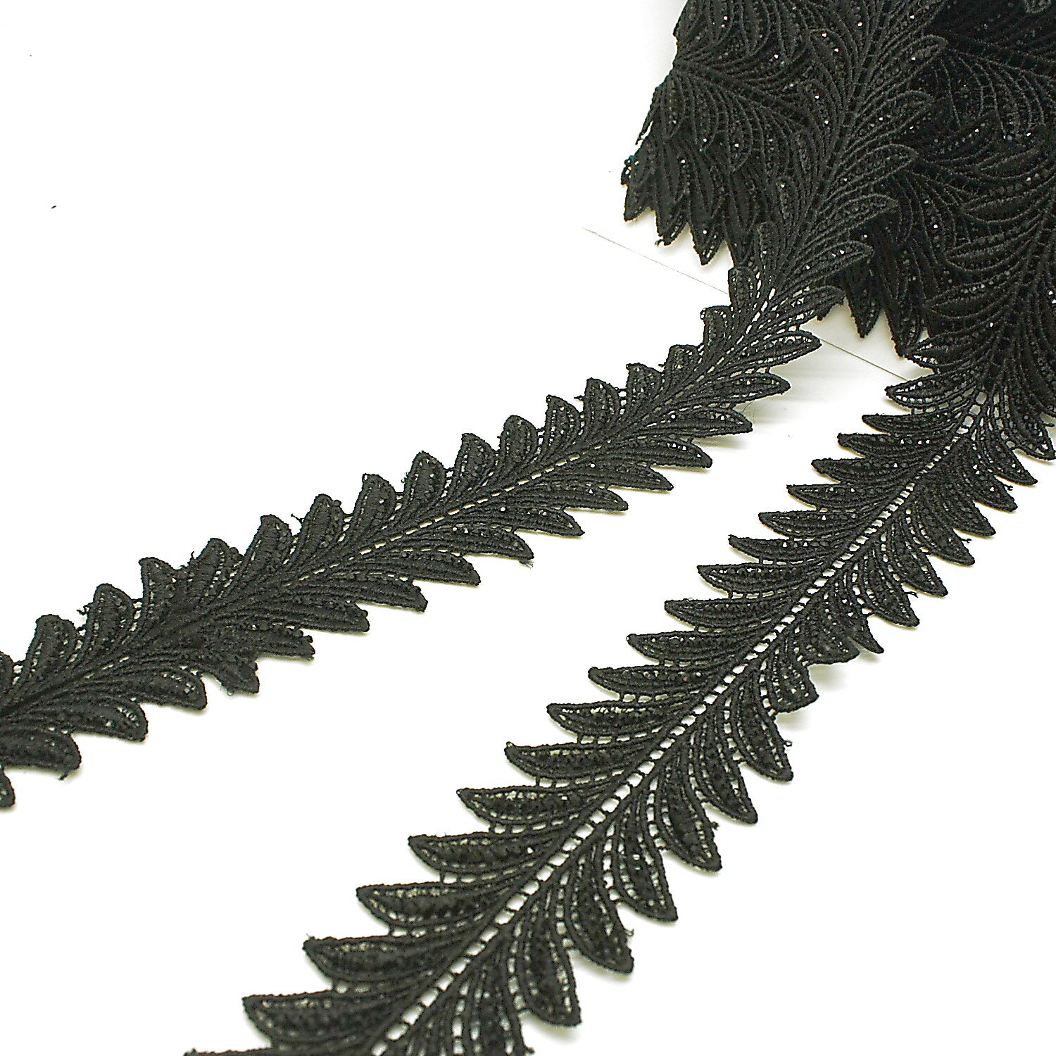 BLACK RHINESTONE RIBBON TRIM - sarahi.NYC