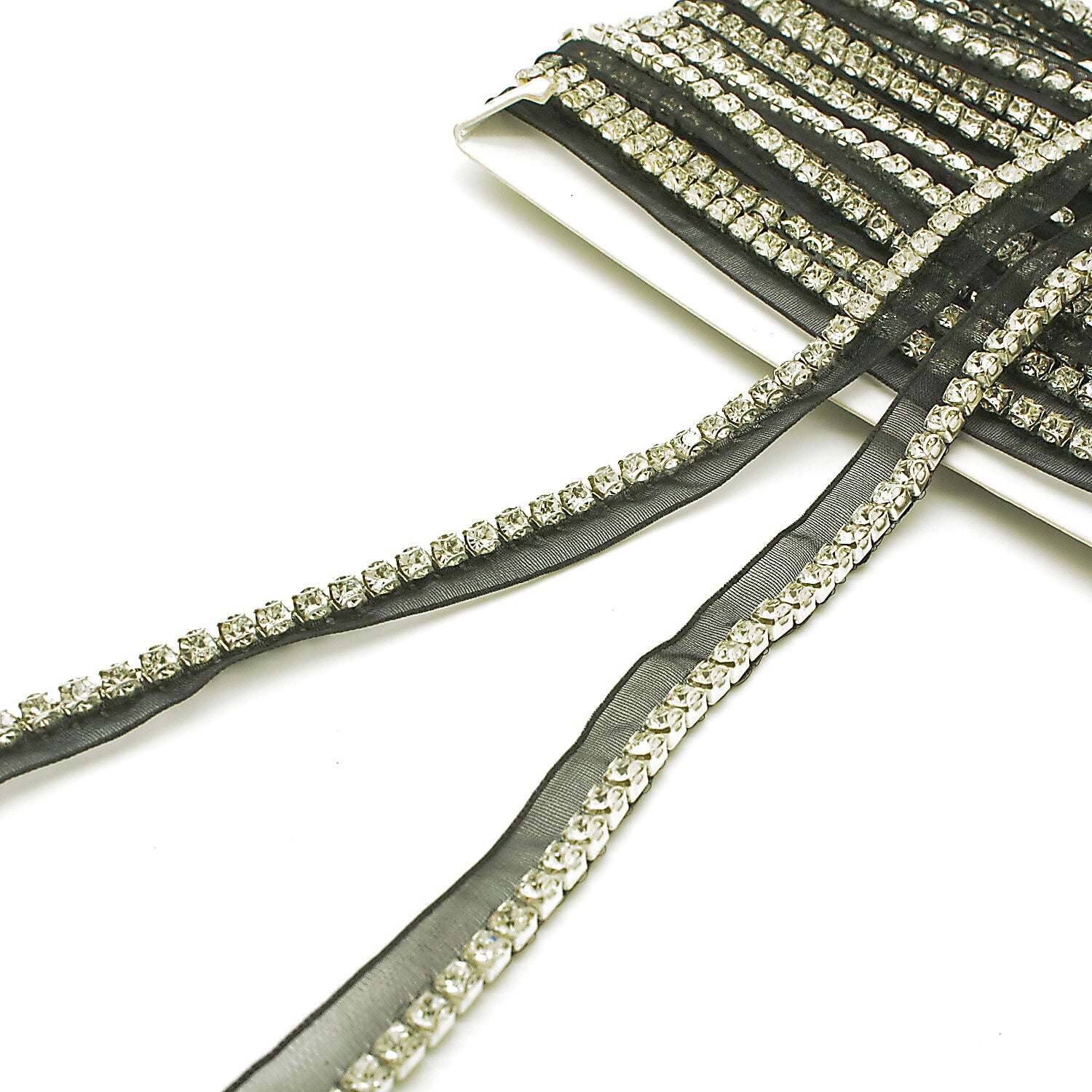 BLACK SILVER STONE EDGING TRIM - sarahi.NYC