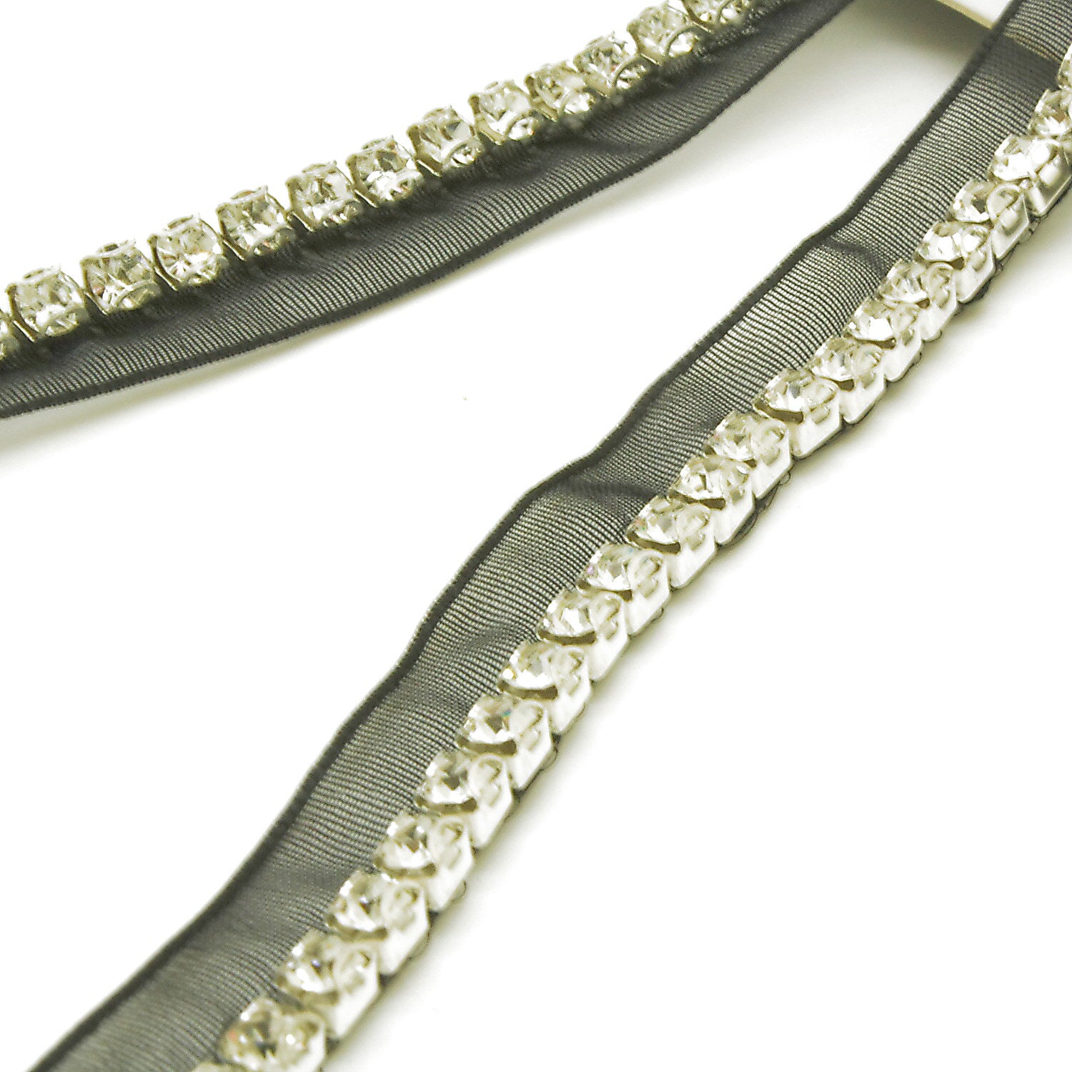 BLACK SILVER STONE EDGING TRIM - sarahi.NYC