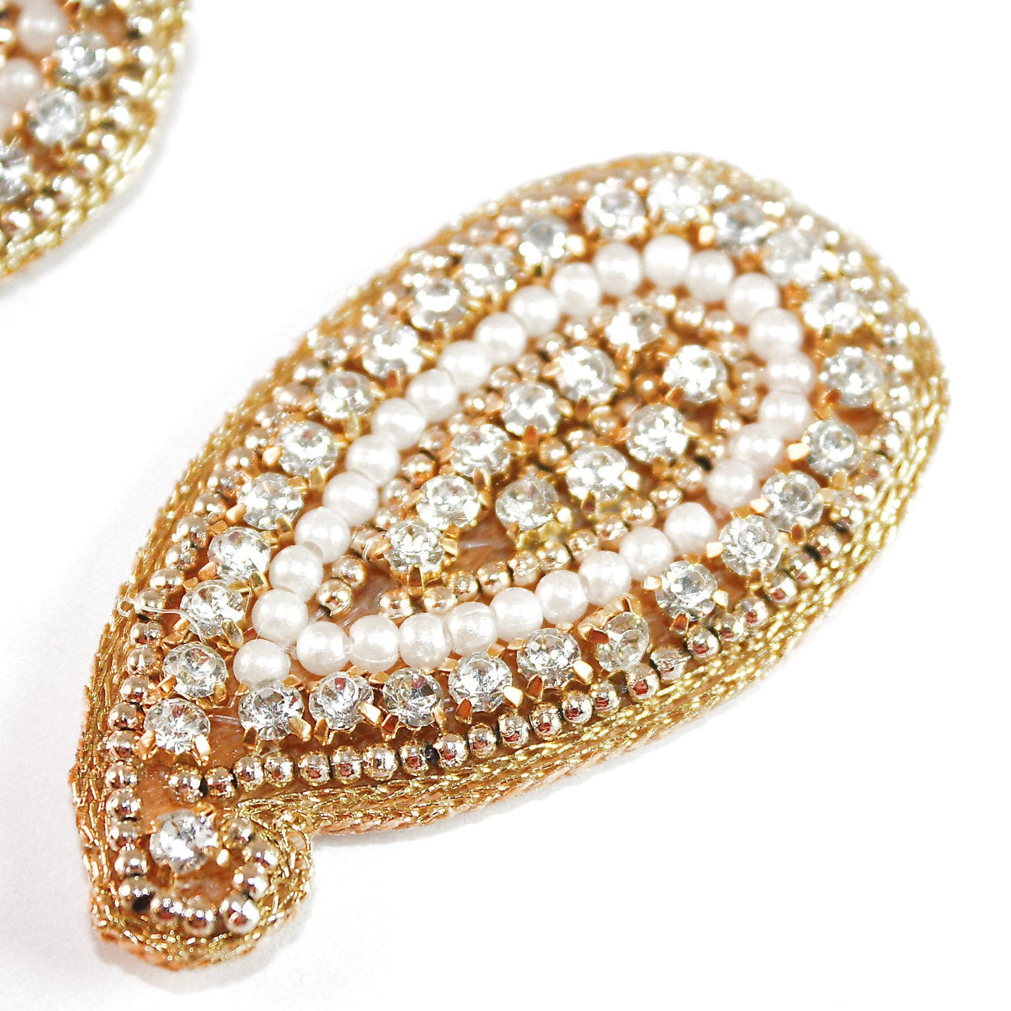 3 GOLD PEARL PAISLEY MOTIF - sarahi.NYC