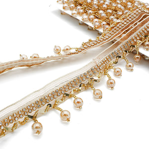 GOLD BEADED FRINGE TRIM - sarahi.NYC