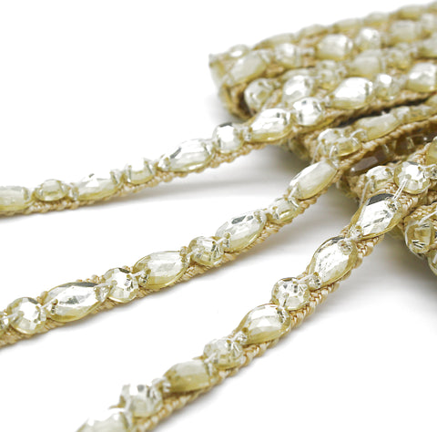 GOLD RHINESTONE THIN TRIM- sarahi.NYC