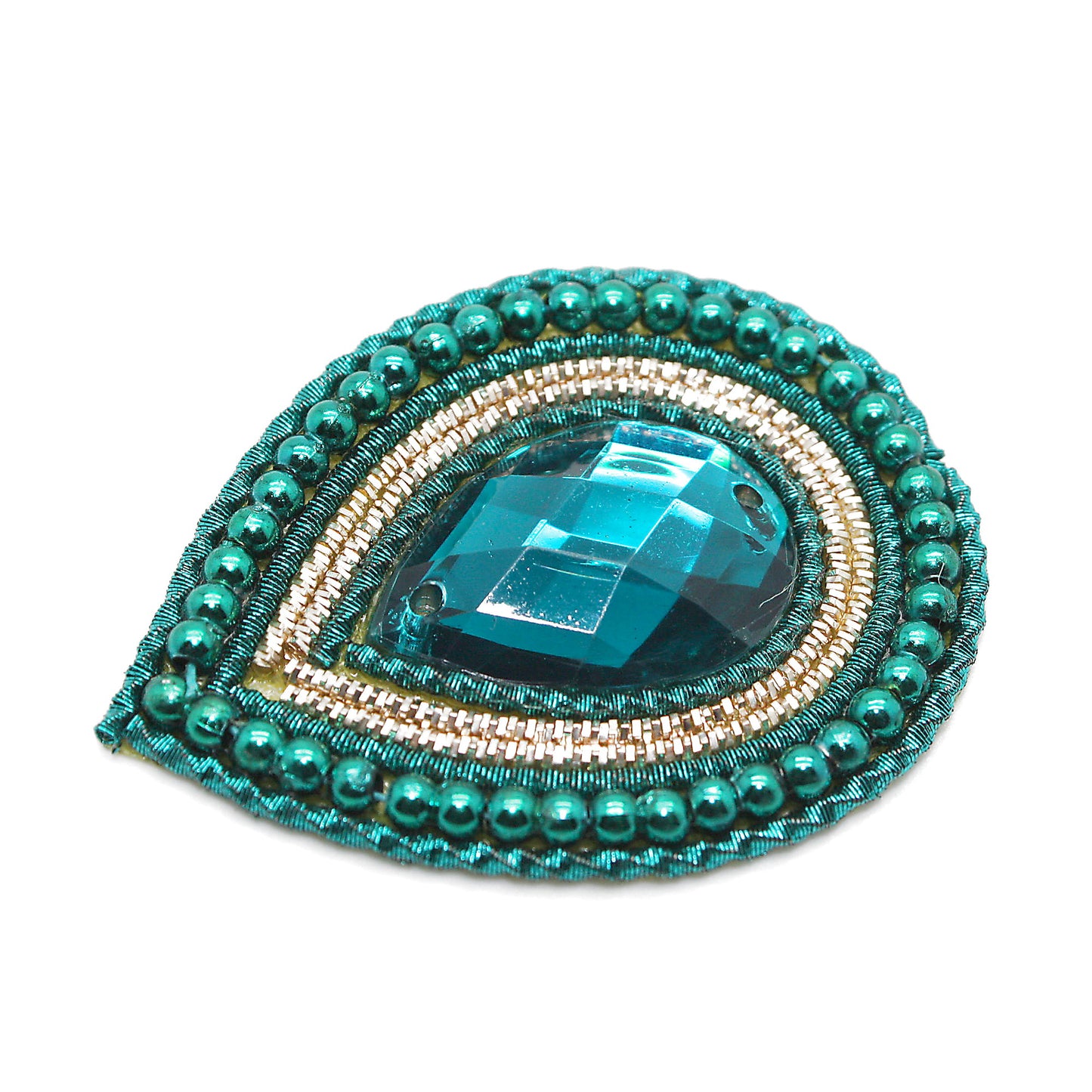 GREEN TEAR DROP MOTIF - sarahi.NYC