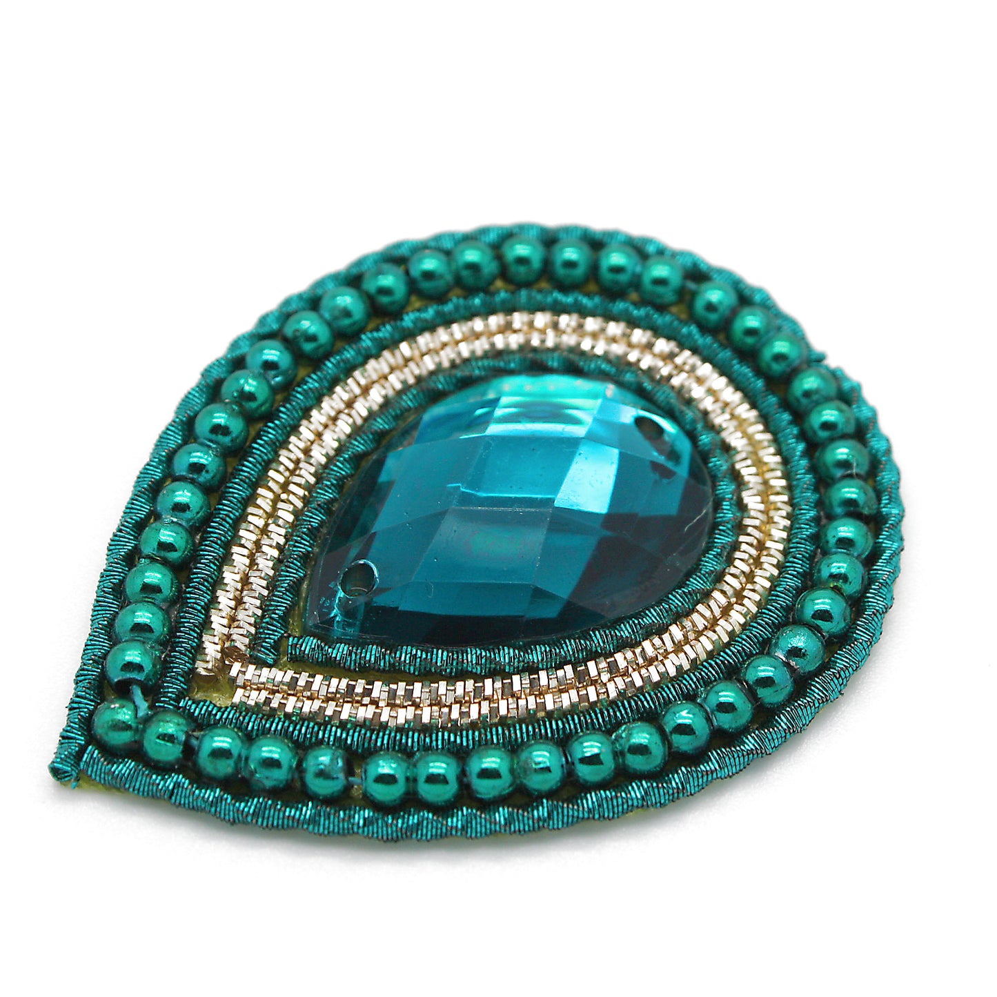 GREEN TEAR DROP MOTIF - sarahi.NYC