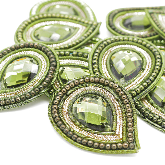 OLIVE TEAR DROP MOTIF - sarahi.NYC