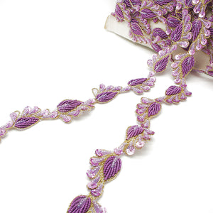 LILAC GOLD PAISLEY TRIM EDGING - sarahi.NYC
