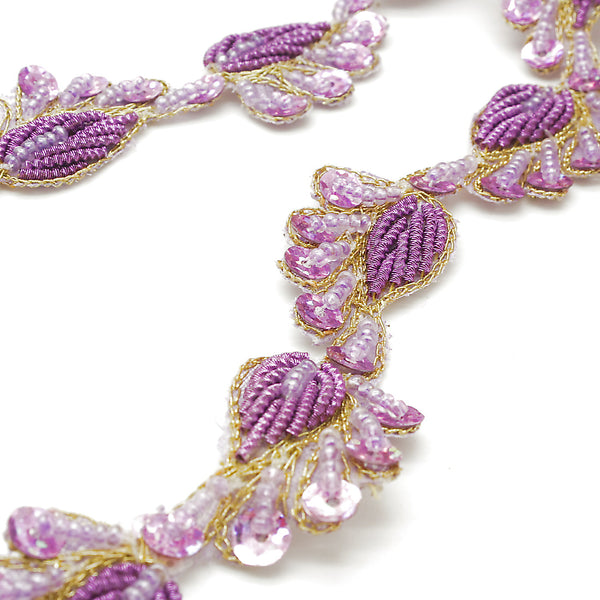LILAC GOLD PAISLEY TRIM EDGING - sarahi.NYC