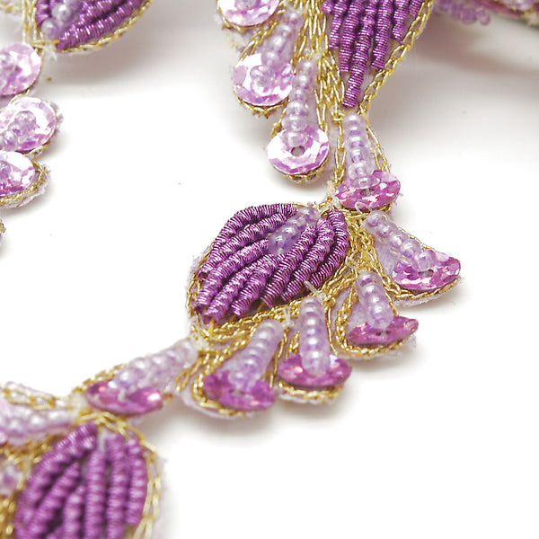 LILAC GOLD PAISLEY TRIM EDGING - sarahi.NYC