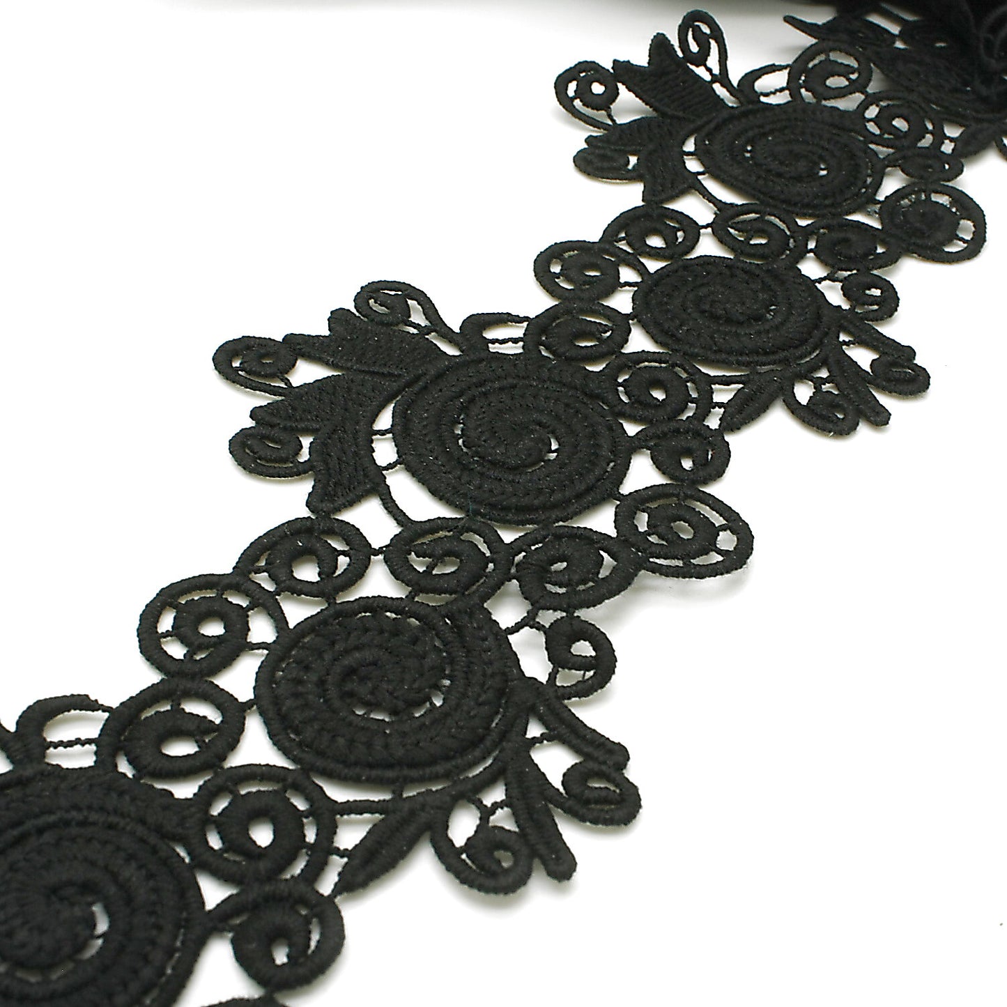 BLACK SWIRL LACE  TRIM - sarahi.NYC