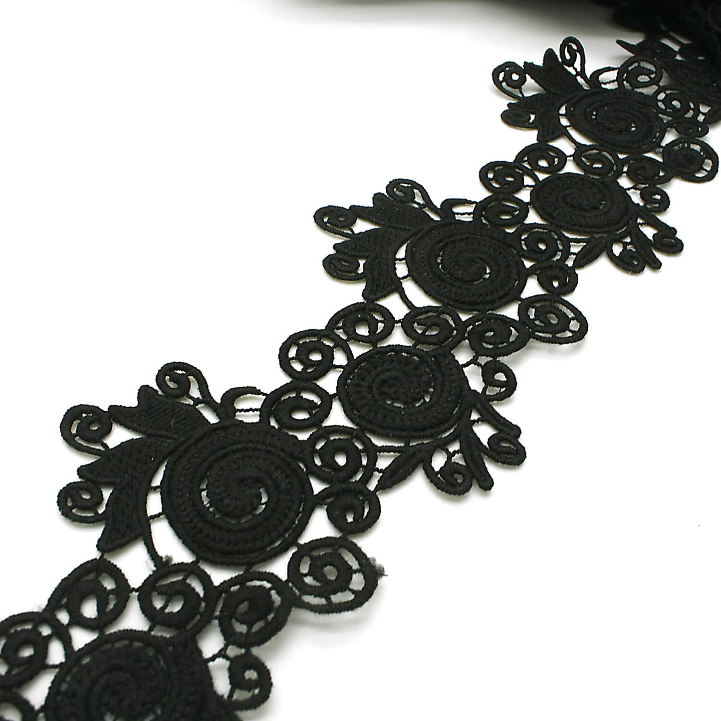 BLACK SWIRL LACE  TRIM - sarahi.NYC