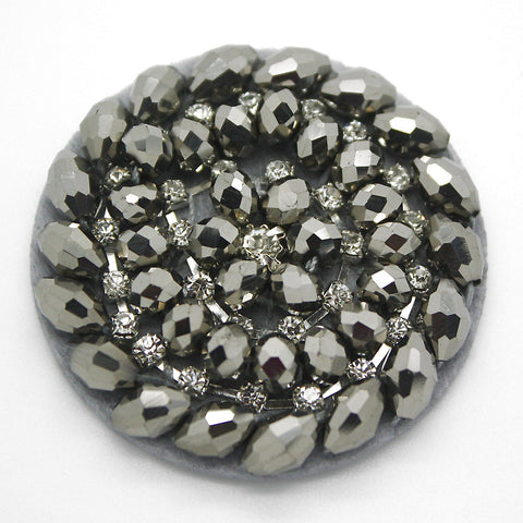 PEWTER SILVER BEADED MOTIF - sarahi.NYC