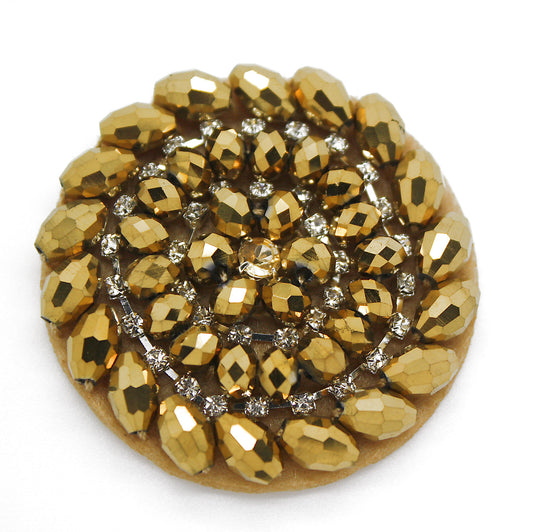 GOLD CIRCLE BEADED MOTIF - sarahi.NYC