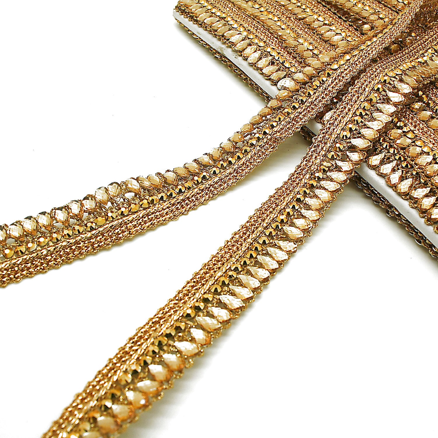 GOLD RHINESTONE EDGING TRIM - sarahi.NYC