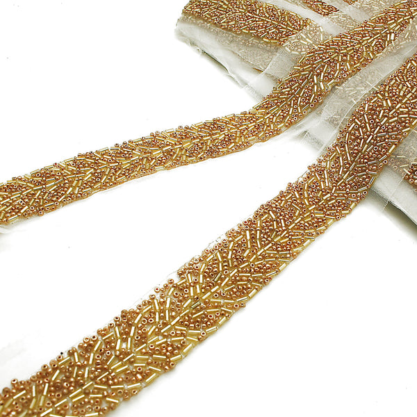 GOLD BEADED TRIM - sarahi.NYC
