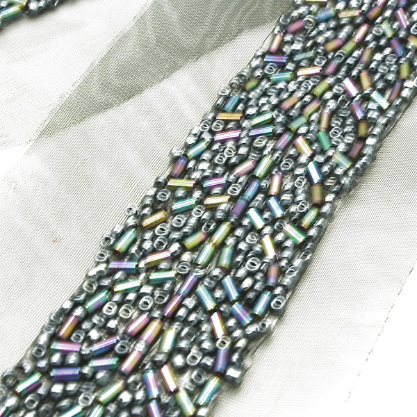BLACK BEADED TRIM - sarahi.NYC