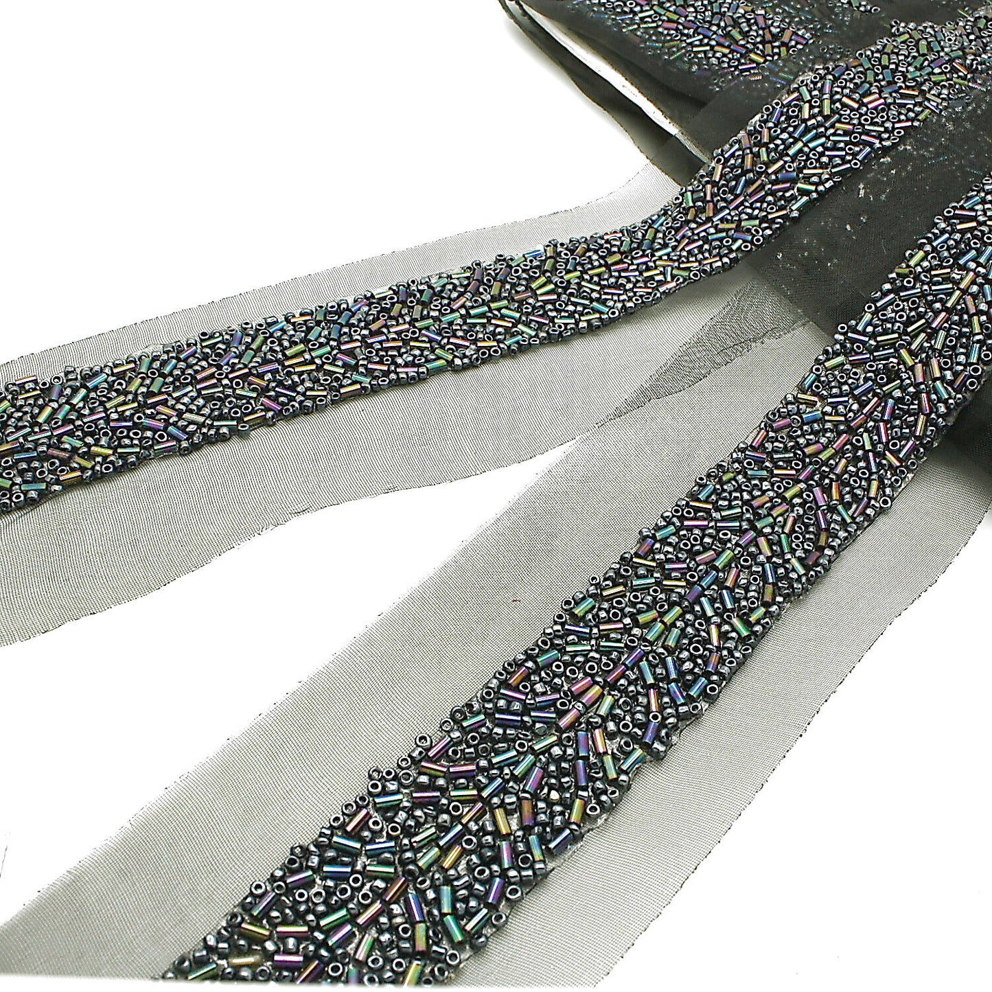 BLACK BEADED TRIM - sarahi.NYC