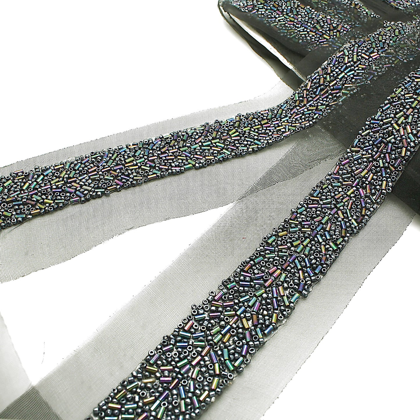 BLACK BEADED TRIM - sarahi.NYC