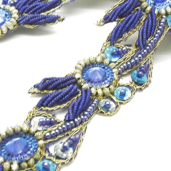 BLUE GEM SEQUIN TRIM - sarahi.NYC