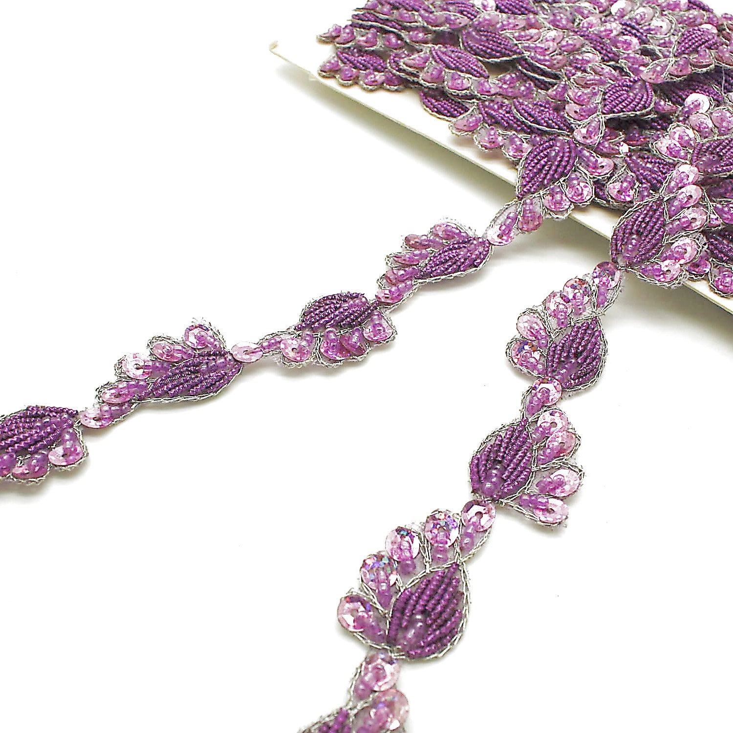 LILAC PAISLEY SEQUIN TRIM - sarahi.NYC