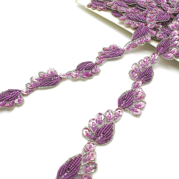 LILAC PAISLEY SEQUIN TRIM - sarahi.NYC