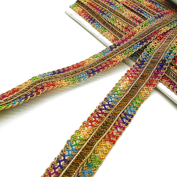 MULTICOLOR BEADED TRIM - sarahi.NYC