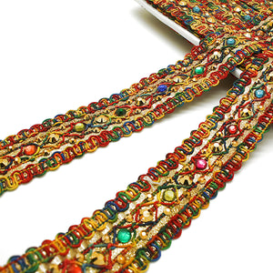 MULTICOLOR  RHINESTONE RIBBON TRIM - sarahi.NYC