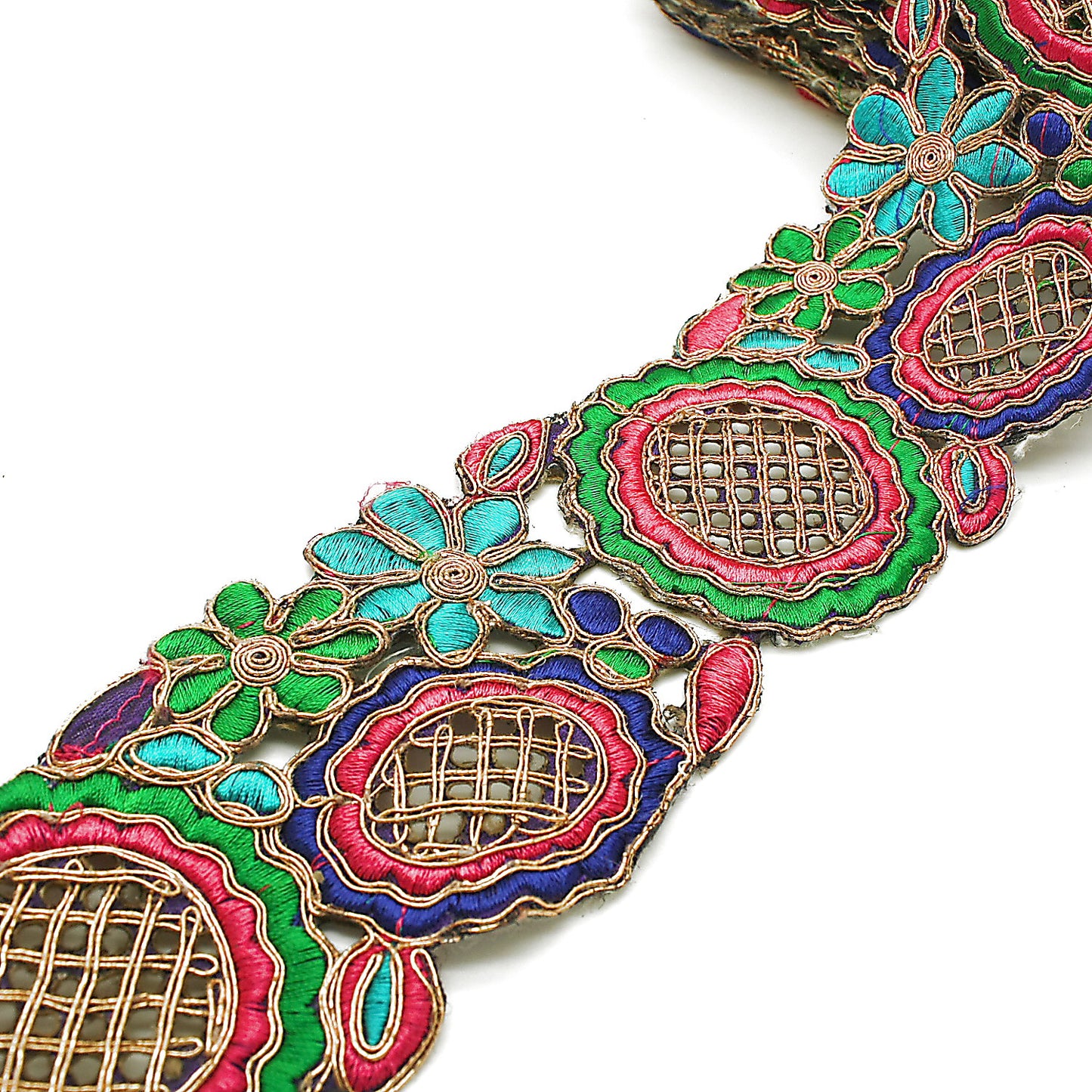 MULTICOLOR EMBROIDERED TRIM - sarahi.NYC