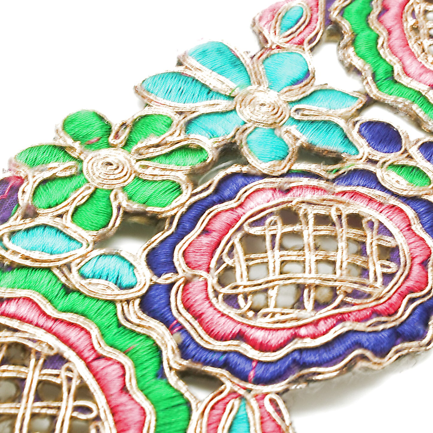MULTICOLOR EMBROIDERED TRIM - sarahi.NYC