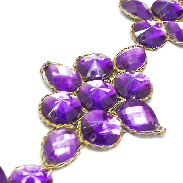 PURPLE RHINESTONE TRIM - sarahi.NYC