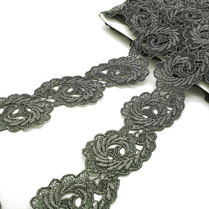 GUNMETAL CRYSTAL HOTFIX RHINESTONE TRIM 