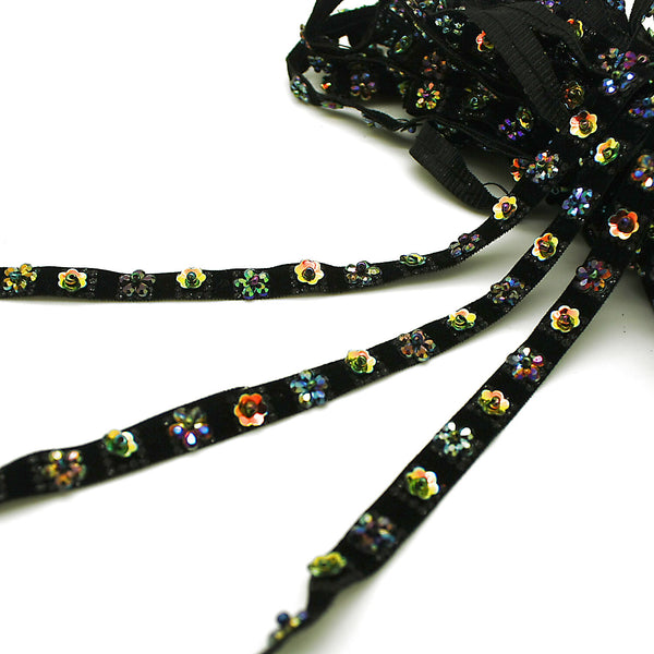BLACK GOLD SEQUIN TRIM - sarahi.NYC