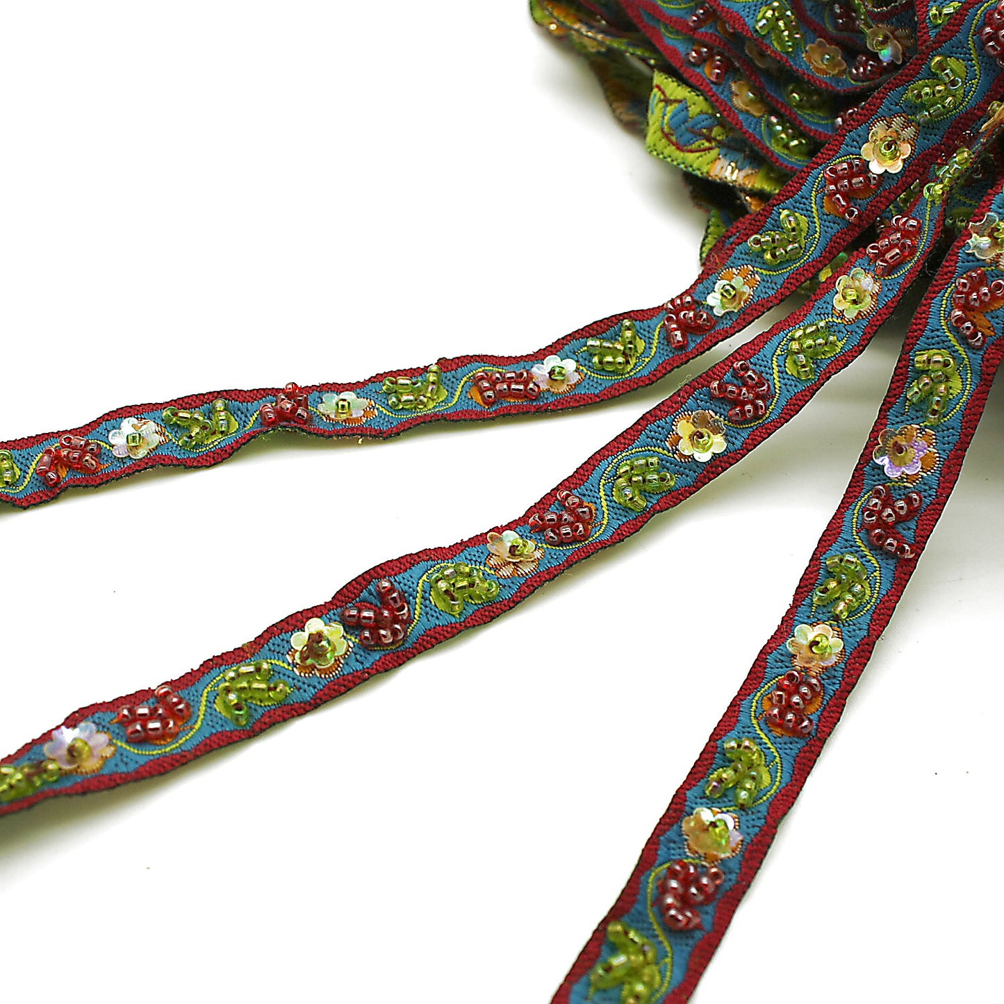 BLUE BOHO SEQUIN TRIM - sarahi.NYC