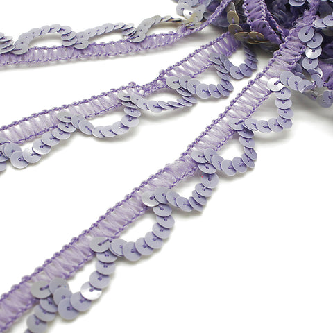 LILAC SEQUIN EDGING TRIM - sarahi.NYC