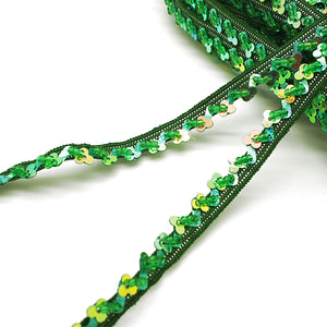 GREEN SEQUIN BEADED TRIM - sarahi.NYC