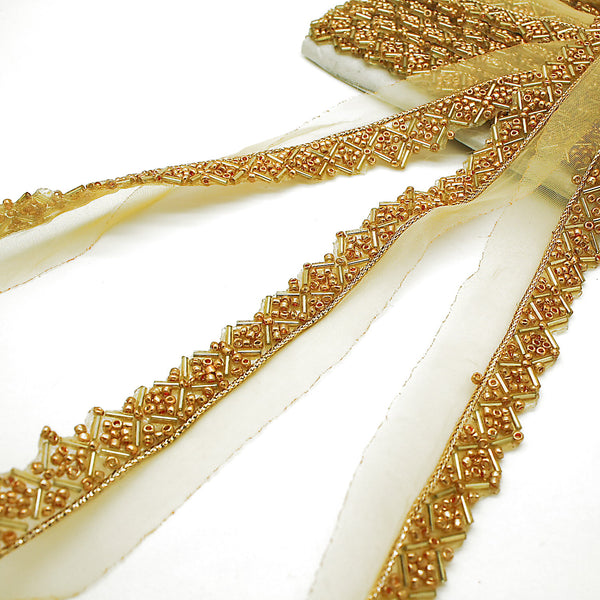 GOLD BEADED EDGING TRIM - sarahi.NYC