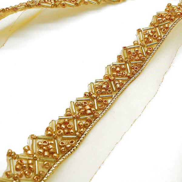 GOLD BEADED EDGING TRIM - sarahi.NYC