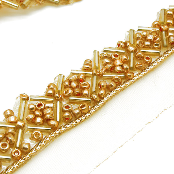 GOLD BEADED EDGING TRIM - sarahi.NYC