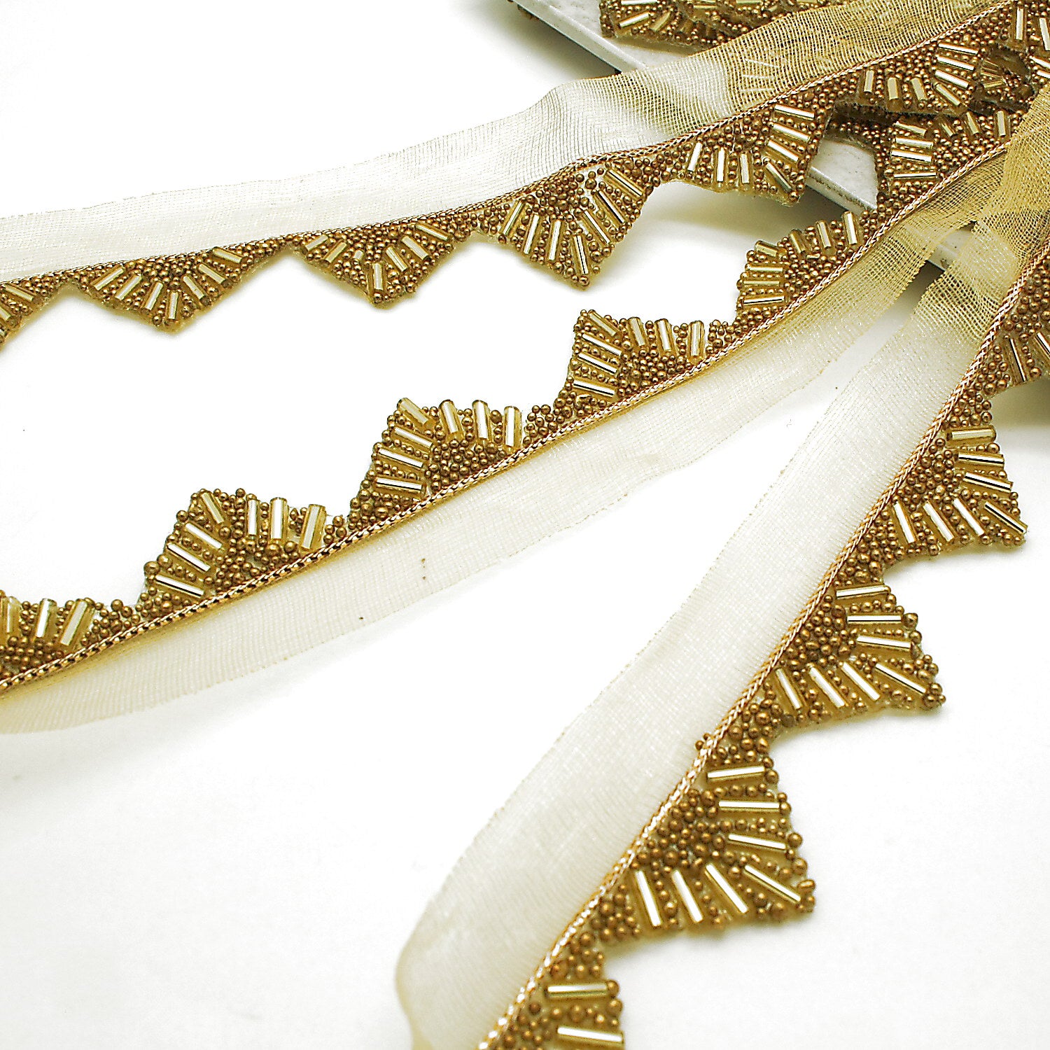 GOLD BEADED EDGING TRIM - sarahi.NYC