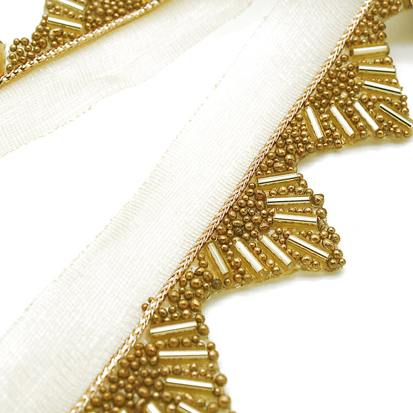 GOLD BEADED EDGING TRIM - sarahi.NYC