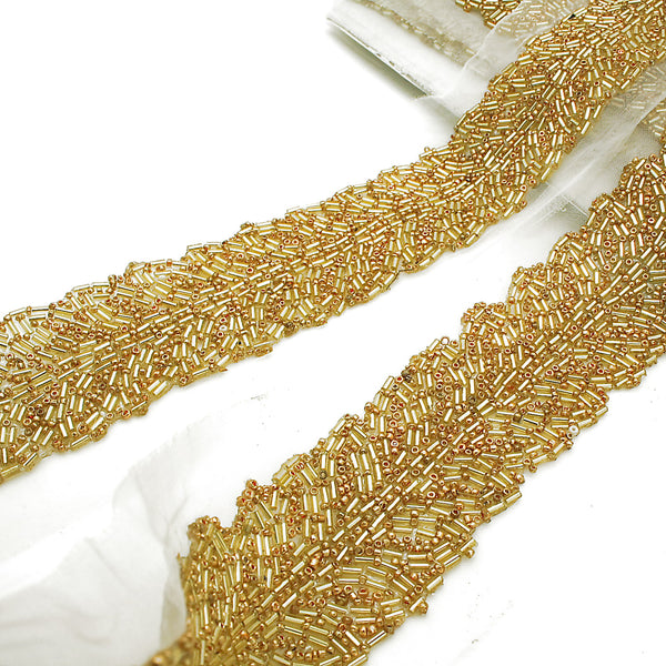 GOLD  BEADED TRIM - sarahi.NYC