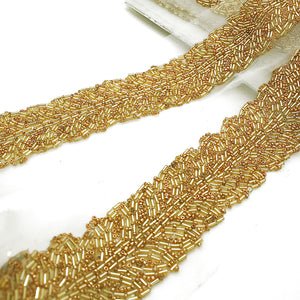 GOLD  BEADED TRIM - sarahi.NYC