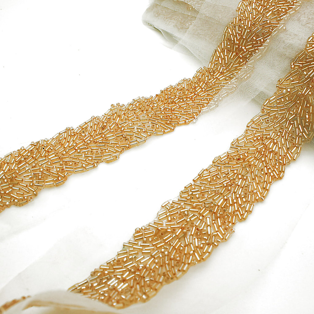 ROSE GOLD BEADED TRIM - sarahi.NYC