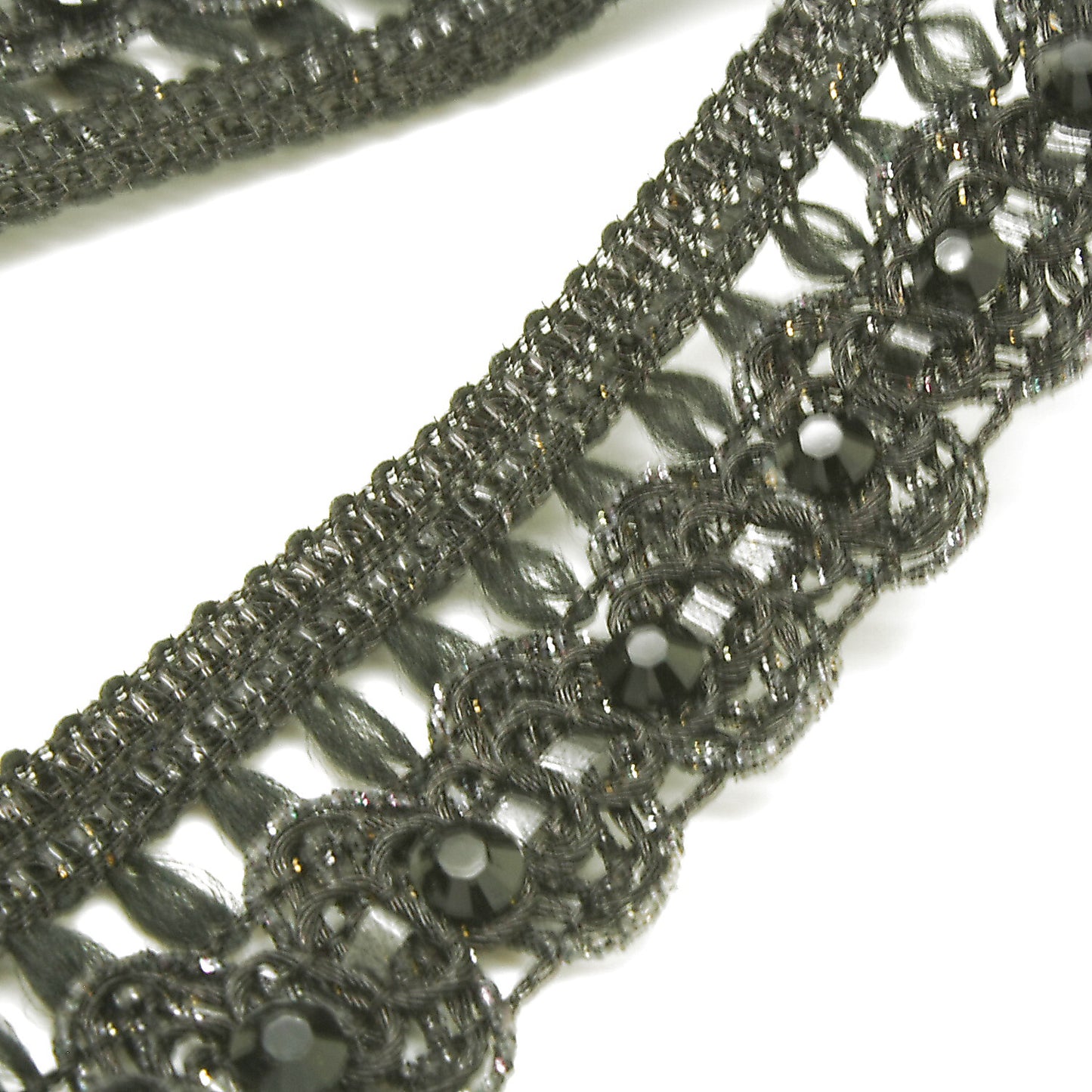 BLACK RHINESTONE EDGING TRIM - sarahi.NYC